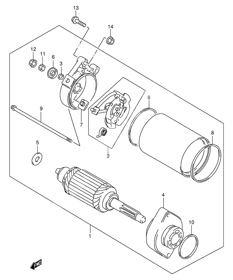 DEMARREUR POUR TLR 1000TL1000RK1 2001
