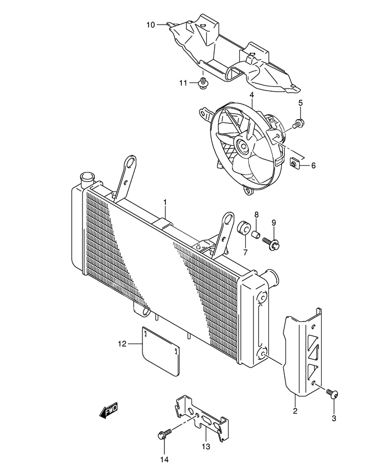 RADIATEUR POUR SV 650 NSV650K7 2007