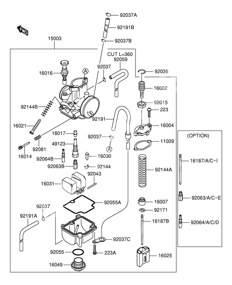 CARBURATEUR POUR SUZUKI RMRM100K3 2003