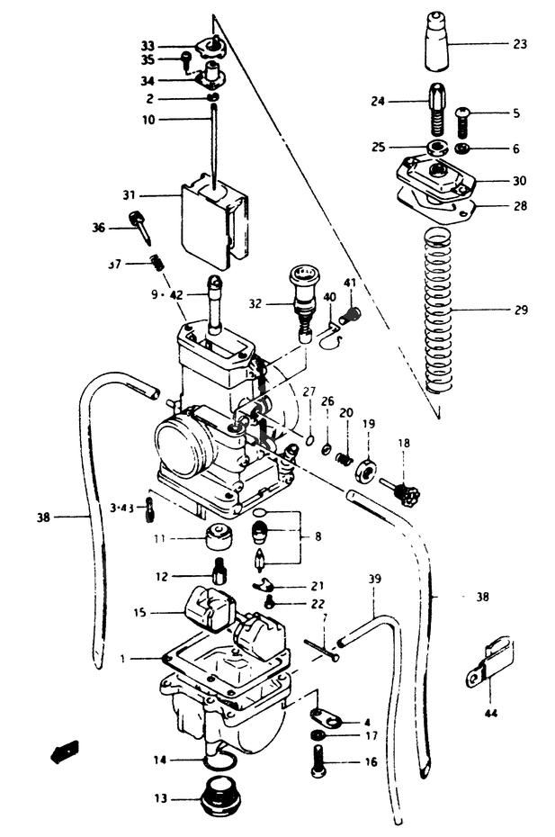 CARBURATEUR POUR SUZUKI RMRM80T 1996