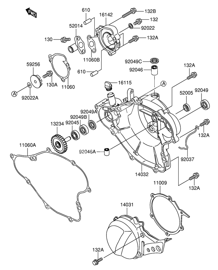 CARTER MOTEUR POUR SUZUKI RMRM65K4 2004
