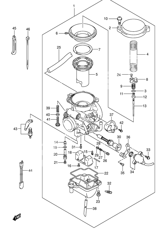 CARBURATEUR POUR VAN VAN 125RV125K3 2003