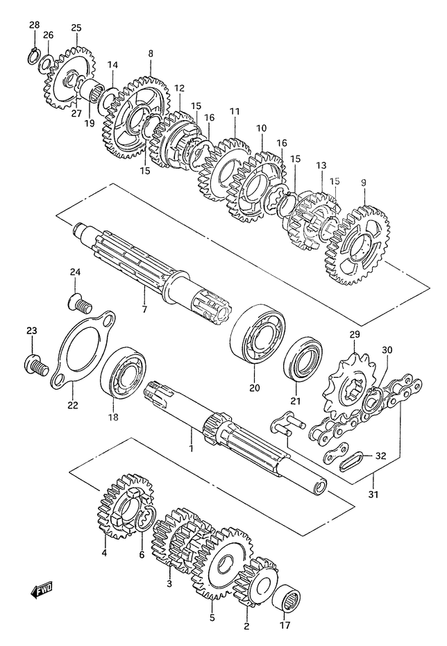 TRANSMISSION POUR SUZUKI AUTRES MODELESSMX50K1 2001