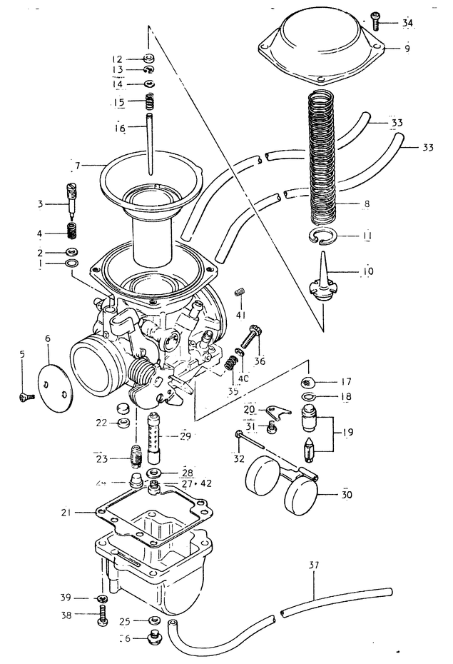 CARBURATEUR POUR SUZUKI SPSP400T 1996