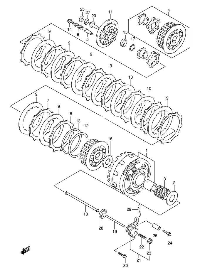 EMBRAYAGE POUR TLS 1000TL1000SY 2000