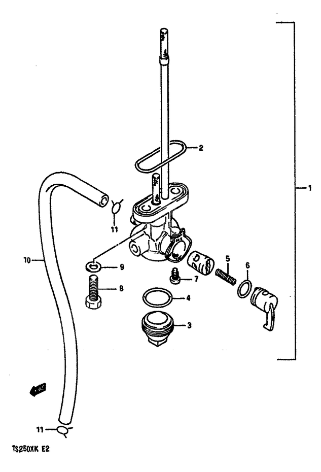 ROBINET DESSENCE POUR SUZUKI TS XTS250XE 1984