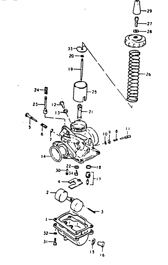 CARBURATEUR POUR SUZUKI TSTS125N 1992