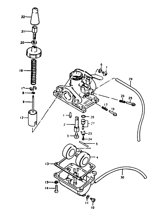 CARBURATEUR POUR SUZUKI TS ERTS50ERKD 1983