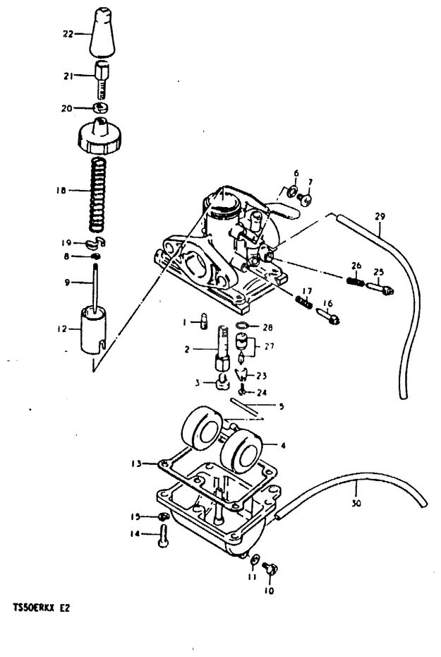 CARBURATEUR POUR SUZUKI TS ERTS50ERKDX 1981