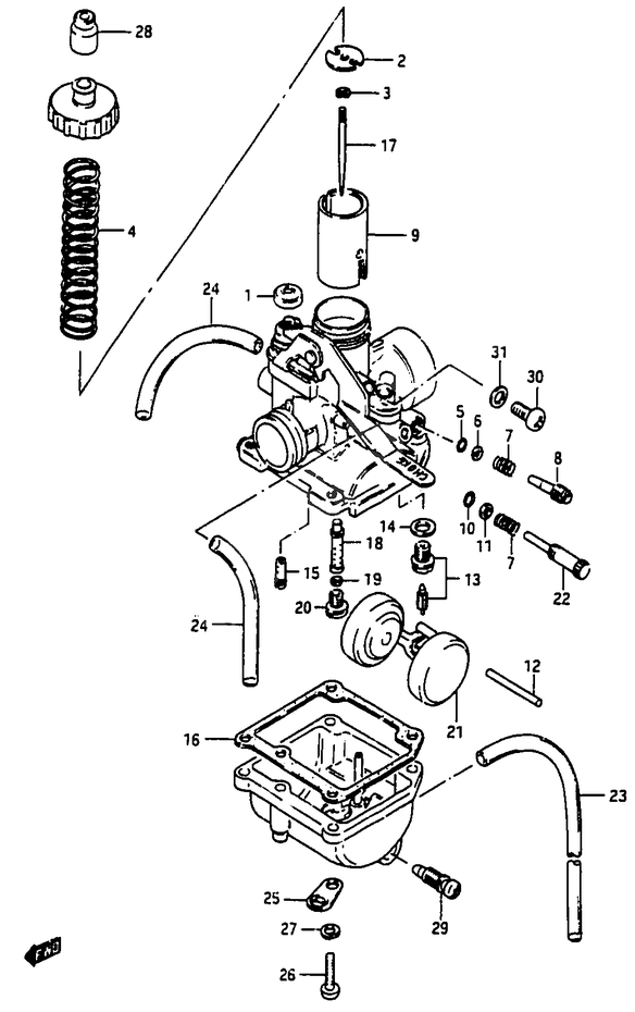 CARBURATEUR POUR SUZUKI AUTRES MODELESTV50M 1991