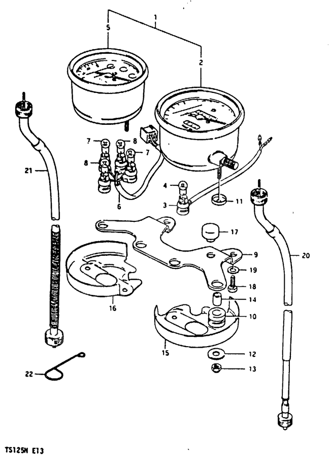 COMPTEUR POUR SUZUKI TSTS125N 1992
