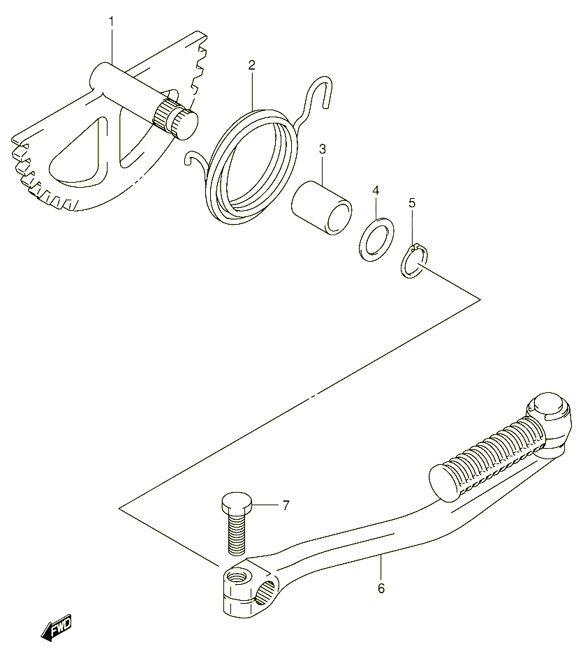 KICK POUR SUZUKI UE 150 2001 POUR SUZUKI UEUE150CTK1