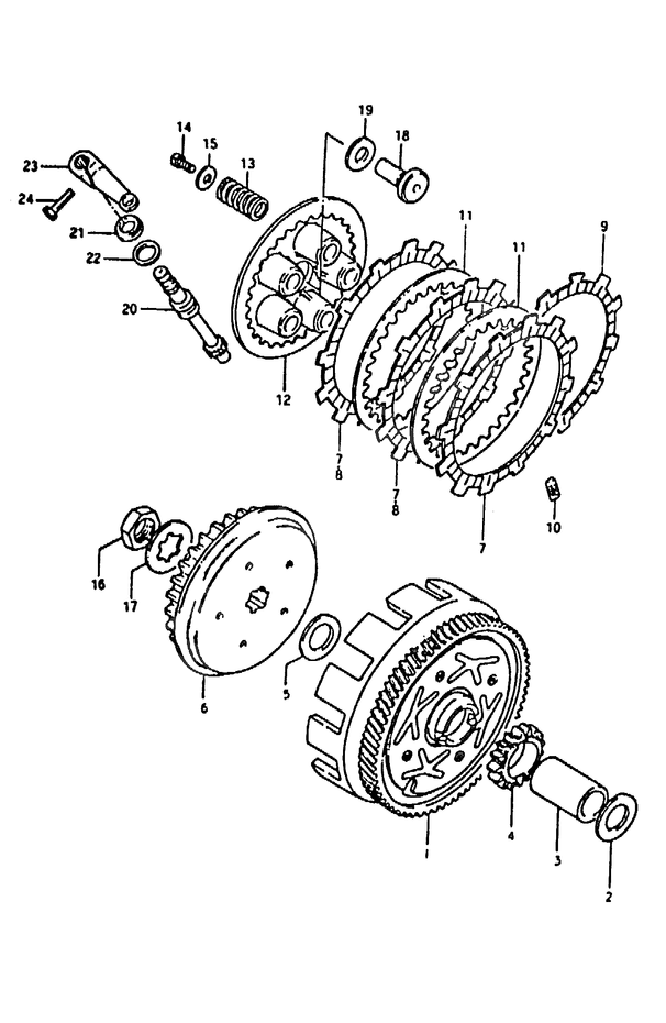 EMBRAYAGE POUR SUZUKI TS ERTS50ERKDD 1983