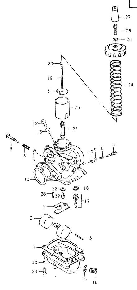 CARBURATEUR POUR SUZUKI TS ERTS125ERT 1996