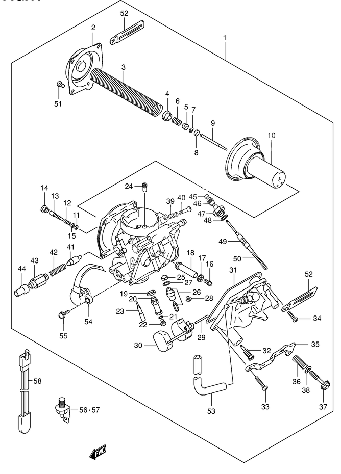 CARBURATEUR POUR INTRUDER 125VL125K5 2005