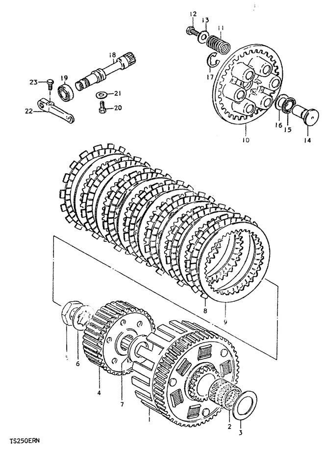 EMBRAYAGE POUR SUZUKI TS ERTS250ERN 1992