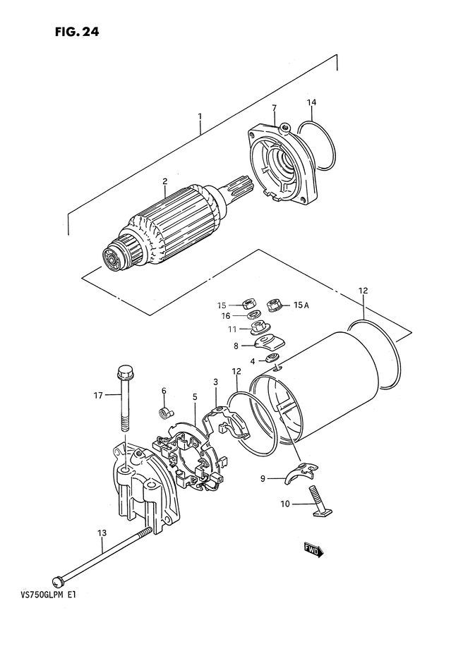DEMARREUR POUR INTRUDER 750VS750GLF 1985