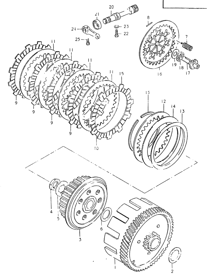 EMBRAYAGE POUR SUZUKI TS ERTS125ERT 1996