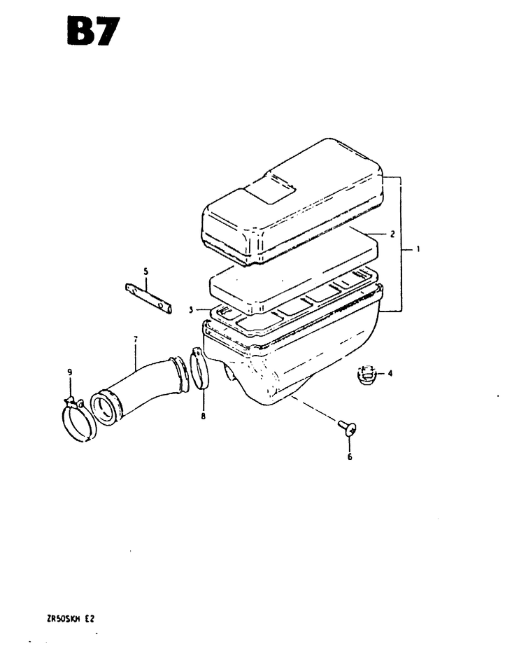 FILTRE A AIR POUR SUZUKI ZRZR50SKE 1984