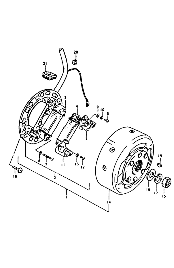 ALLUMAGE ROTOR STATOR POUR SUZUKI ZRZR50KEN 1992