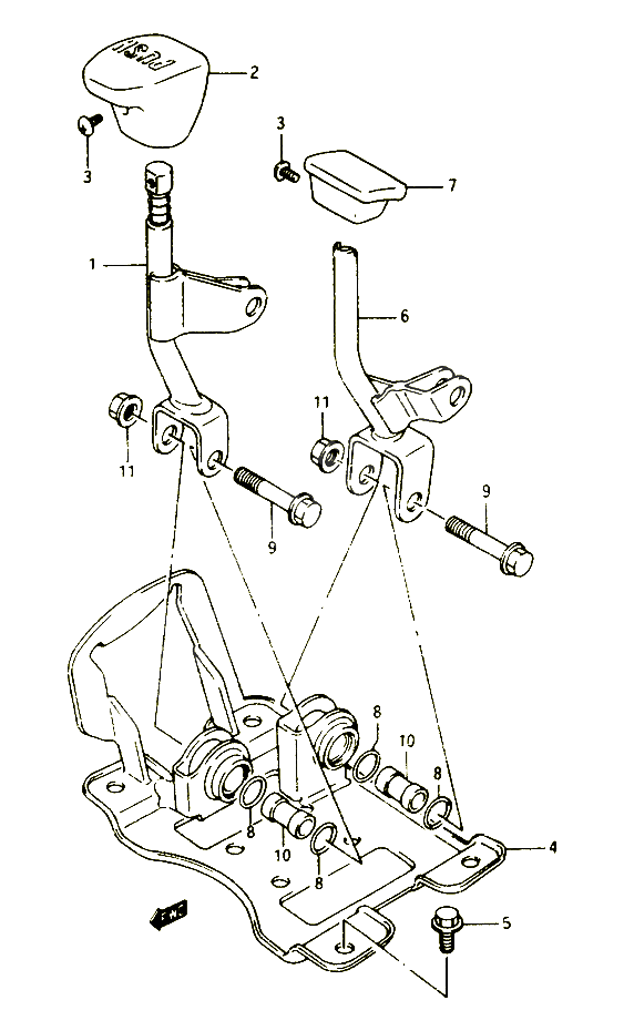 LEVIER DE TRANSMISSION POUR SUZUKI OZARK 250 1997 POUR SUZUKI OZARKLT F250V 