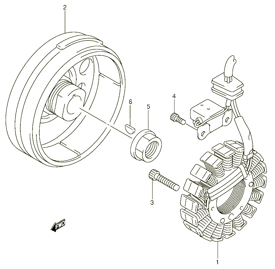 ALLUMAGE ROTOR STATOR POUR SUZUKI QUADSPORT 250 2005 POUR SUZUKI QUADSPORTLT Z250K4