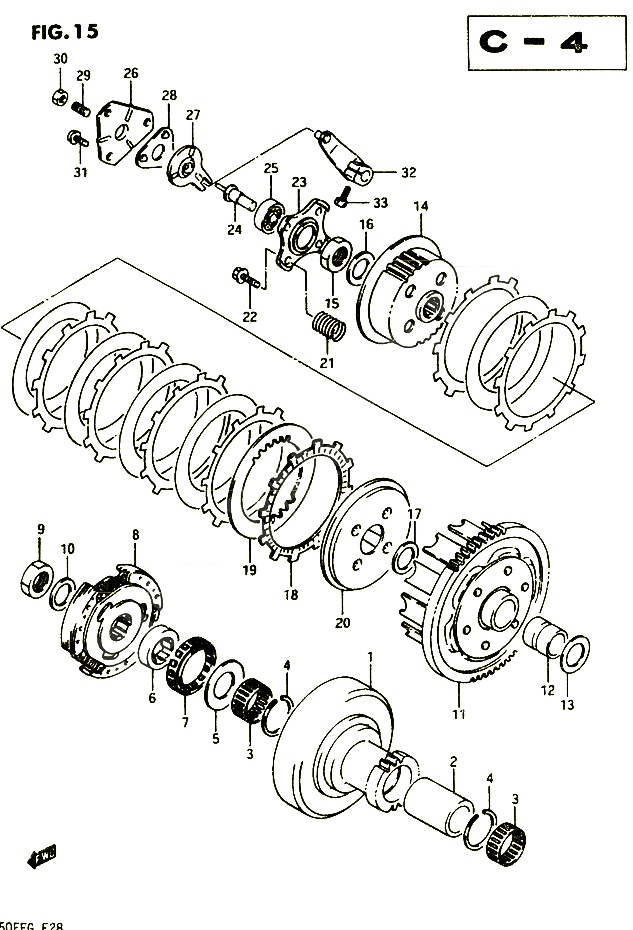 EMBRAYAGE POUR SUZUKI QUADRUNNER 250 1986 POUR SUZUKI QUADRUNNERLT250EF