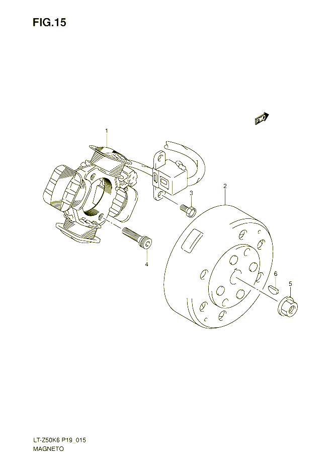 ALLUMAGE ROTOR STATOR POUR SUZUKI QUADSPORT 50 2009 POUR SUZUKI QUADSPORTLT Z50K7