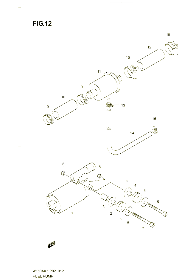 POMPE A ESSENCE POUR SUZUKI KATANA 50 2005 POUR SUZUKI KATANAAY50AK5 