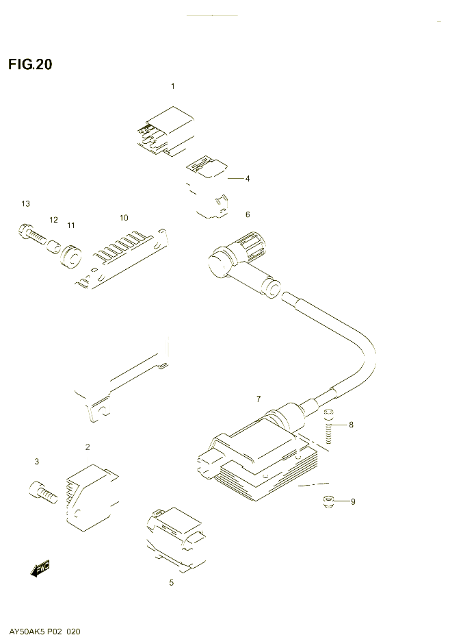 PARTIE ELECTRIQUE POUR SUZUKI KATANA 50 2005 POUR SUZUKI KATANAAY50AK5 