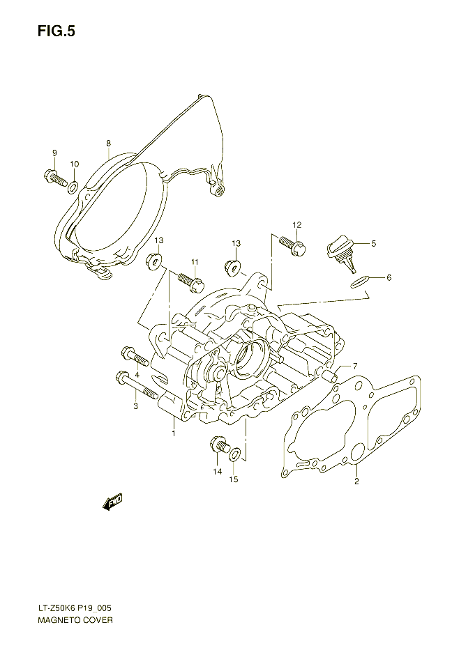 CARTER ALLUMAGE POUR SUZUKI QUADSPORT 50 2009 POUR SUZUKI QUADSPORTLT Z50K7