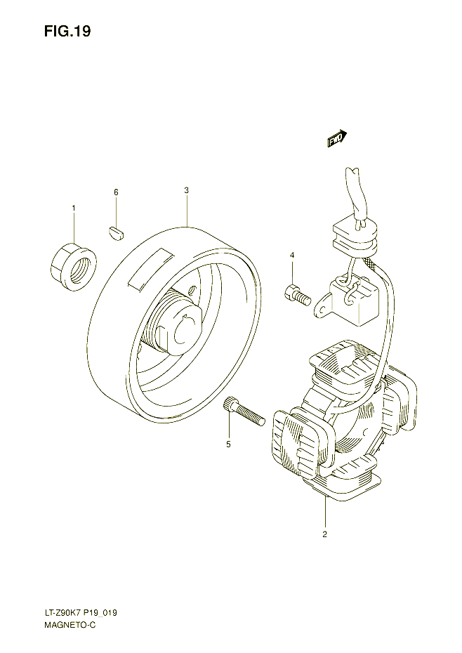 ALLUMAGE ROTOR STATOR POUR SUZUKI QUADSPORT 90 2009 POUR SUZUKI QUADSPORTLT Z90K7