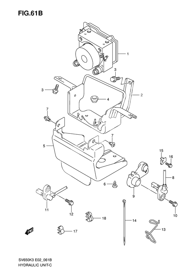 SYSTEME ABS POUR SV 650 N ABSSV650AK7 2007