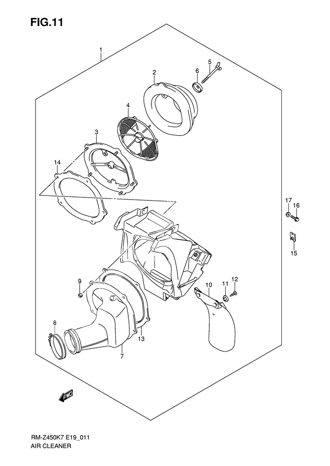 FILTRE A AIR POUR SUZUKI RM ZRM Z450K7 2007