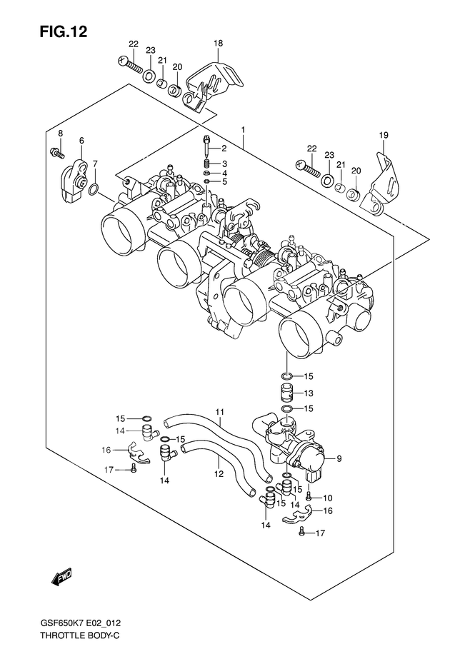 ENSEMBLE INJECTION POUR BANDIT 650GSF650SAK8 2008