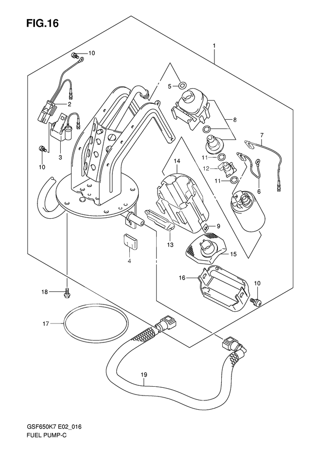 POMPE A ESSENCE POUR BANDIT 600GSF650SUAK7 2007