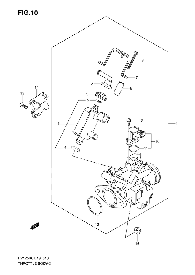 ENSEMBLE INJECTION POUR VAN VAN 125RV125L0 2010