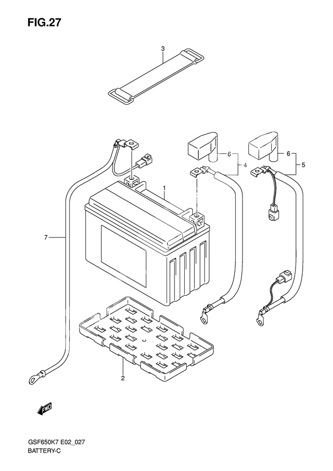 BATTERIE POUR BANDIT 600GSF650SUAK7 2007