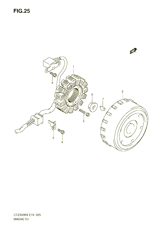 ALLUMAGE ROTOR STATOR POUR SUZUKI QUADSPORT 400 2009 POUR SUZUKI QUADSPORTLT Z400K9