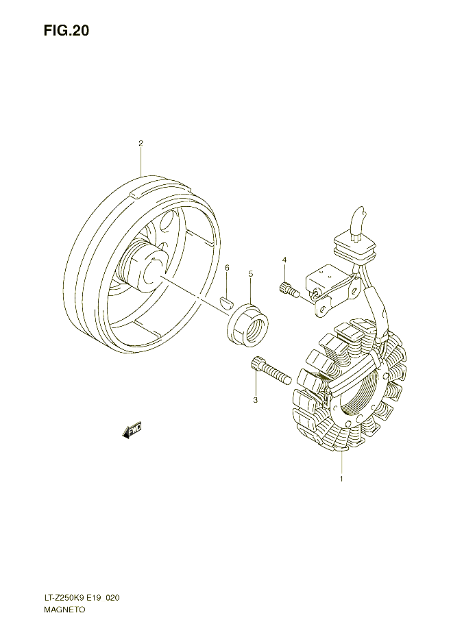 ALLUMAGE ROTOR STATOR POUR SUZUKI QUADSPORT 250 2010 POUR SUZUKI QUADSPORTLT Z250K9