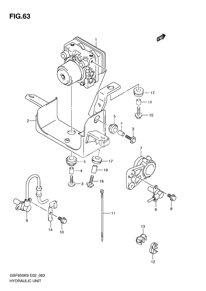 SYSTEME ABS POUR BANDIT 650GSF650SL0 2010