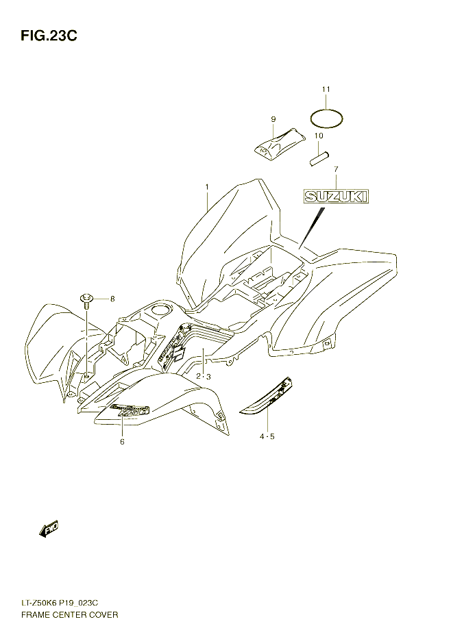 CARENAGES LT Z50ZL0 POUR SUZUKI QUADSPORT 50 2009 POUR SUZUKI QUADSPORTLT Z50K8