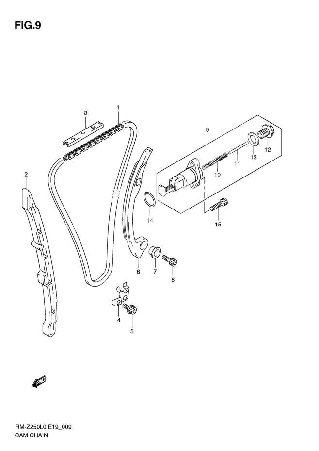 DISTRIBUTION POUR SUZUKI RM ZRM Z250L0 2010