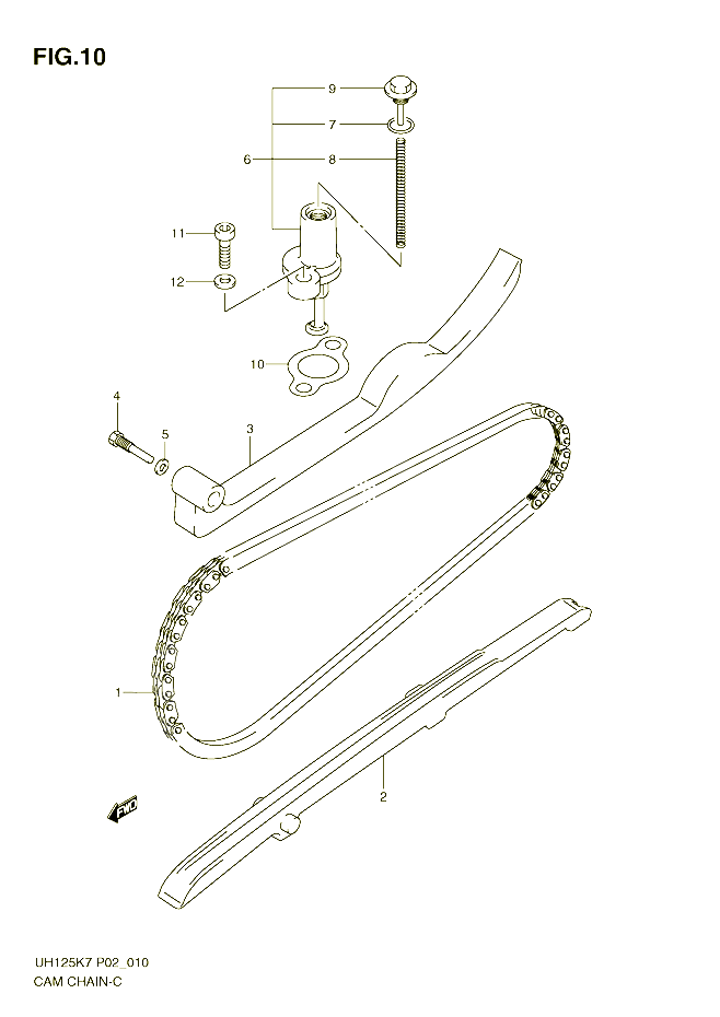 DISTRIBUTION POUR SUZUKI BURGMAN 125 2011 POUR BURGMAN 125 UH125K7