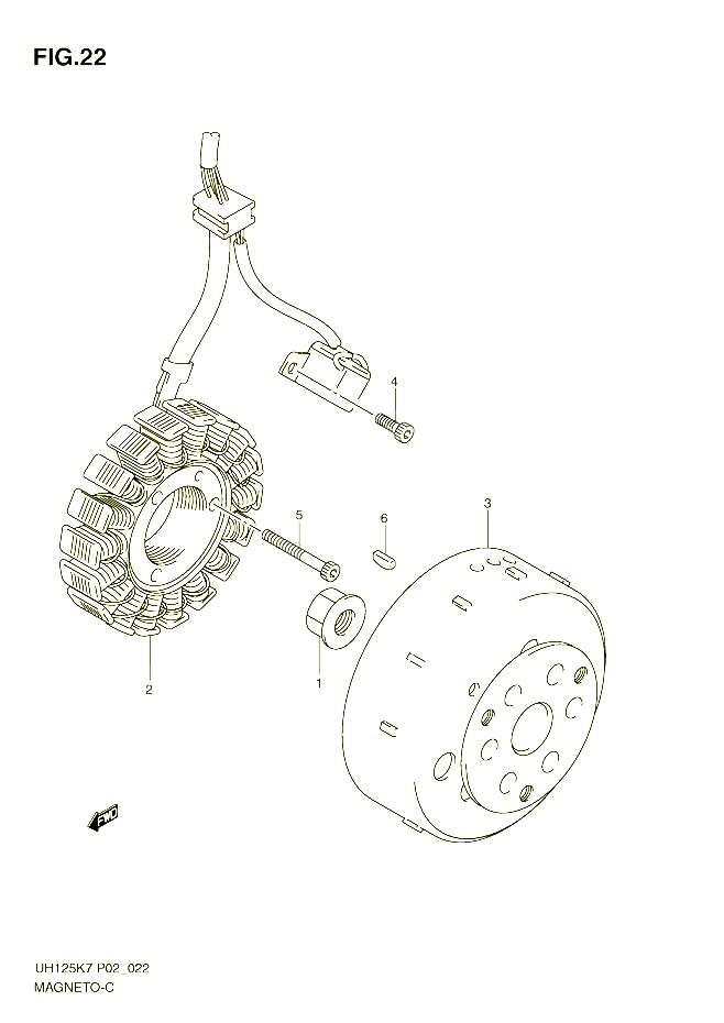 ALLUMAGE ROTOR STATOR POUR SUZUKI BURGMAN 125 2011 POUR BURGMAN 125 UH125K7