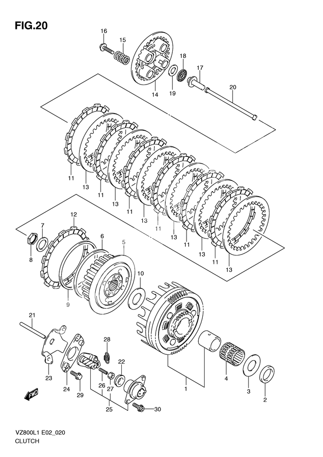 EMBRAYAGE POUR MARAUDER 800VZ800L1 2011