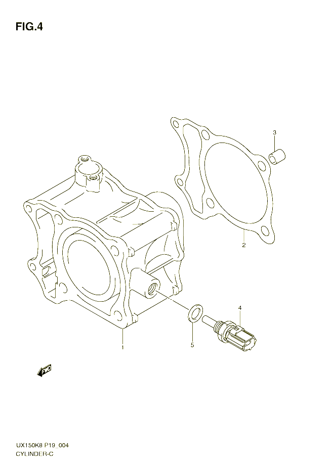 CYLINDRE POUR SUZUKI SIXTEEN 150 2008 POUR SUZUKI SIXTEENUX150K8 