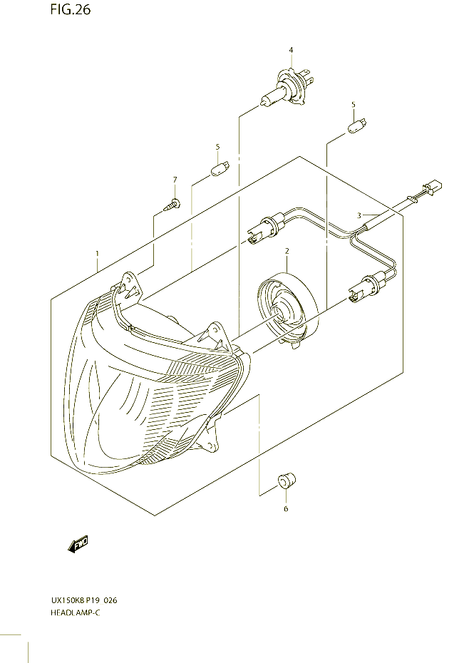 PHARE POUR SUZUKI SIXTEEN 150 2008 POUR SUZUKI SIXTEENUX150K8 