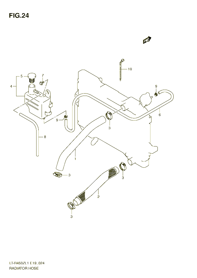 DURITE DE RADIATEUR POUR SUZUKI QUADRACER 450 2011 POUR SUZUKI QUADRACERLT R450L1