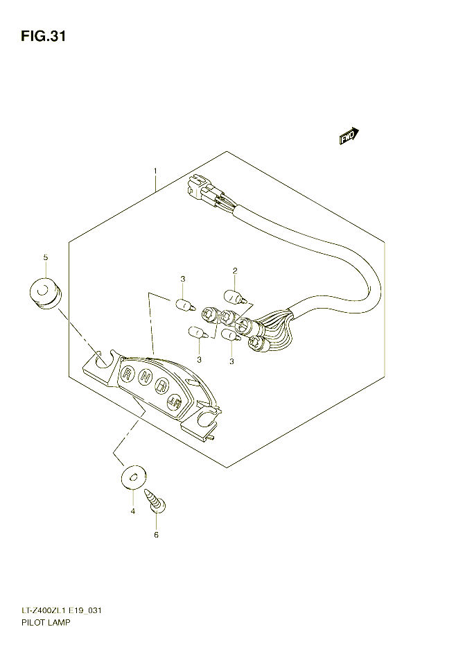 ENSEMBLE TEMOINS POUR SUZUKI QUADSPORT 400 2011 POUR SUZUKI QUADSPORTLT Z400L1